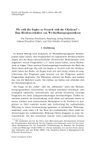 Fly with the Eagles or Scratch with the Chickens? – Zum Herdenverhalten von Wechselkursprognostikern