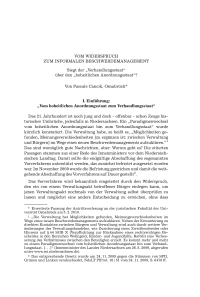 Vom Widerspruch zum informalen Beschwerdemanagement. Siegt der “Verhandlungsstaat“ über den “hoheitlichen Anordnungsstaat“?