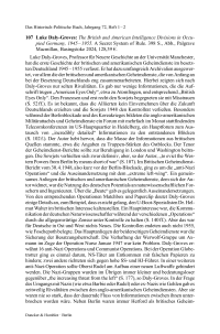 Luke Daly-Groves: The British and American Intelligence Divisions in Occupied Germany, 1945 – 1955. A Secret System of Rule.