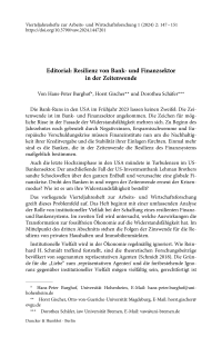 Editorial: Resilienz von Bank- und Finanzsektor in der Zeitenwende
