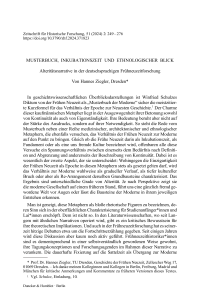 Musterbuch, Inkubationszeit und ethnologischer Blick