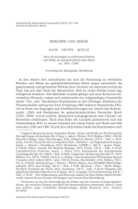 Raum – Gruppe – Quelle. Neue Forschungen zu weltlichen Fürsten und Höfen im spätmittelalterlichen Reich (ca. 1250 – 1530)