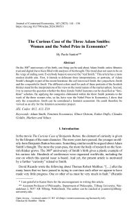 The Curious Case of the Three Adam Smiths: Women and the Nobel Prize in Economics
