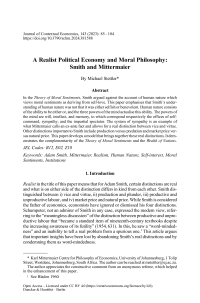 A Realist Political Economy and Moral Philosophy: Smith and Mittermaier