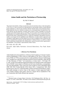 Adam Smith and the Patriotism of Partnership