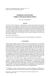 Sentiments and Posterity: Smith on Intergenerational Justice