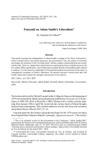 Foucault on Adam Smith’s Liberalism