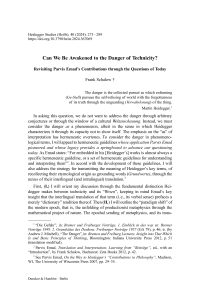 Can We Be Awakened to the Danger of Technicity?