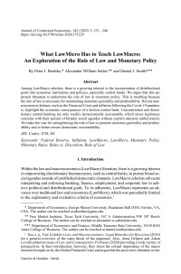 What LawMicro Has to Teach LawMacro: An Exploration of the Rule of Law and Monetary Policy