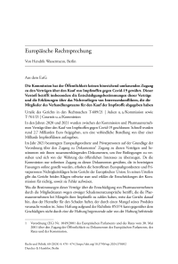 Europäische Rechtsprechung