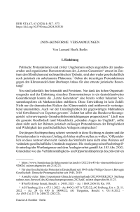 (Non–)Konforme Versammlungen