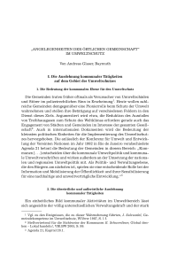 “Angelegenheiten Der örtlichen Gemeinschaft“ im Umweltschutz