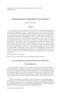 Understanding the Predictability of Excess Returns