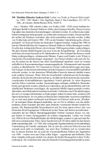 Matthias Häussler/Andreas Eckl: Lothar von Trotha in Deutsch-Südwestafrika, 1904 – 1905. Band 1: Das Tagebuch, Band 2: Das Fotoalbum. 321+