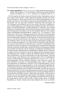 Sabine Jagodzinski: Prussiae suae bis pater. Adlige Repräsentationskulturen in beiden Teilen Preußens (17./18. Jh.) (Deutsches Historisches Institut Warschau. Quellen und Studien, 41). X,