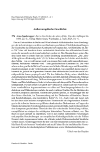 Arno Sonderegger: Kurze Geschichte des alten Afrika. Von den Anfängen bis 1600.