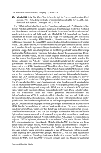 Mitchell G. Ash: Die Max-Planck-Gesellschaft im Prozess der deutschen Vereinigung 1989 – 2002. Eine politische Wissenschaftsgeschichte.