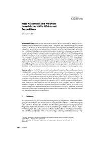 Freie Kassenwahl und Preiswettbewerb in der GKV – Effekte und Perspektiven