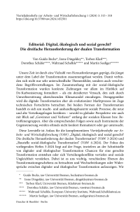 Editorial: Digital, ökologisch und sozial gerecht? Die dreifache Herausforderung der dualen Transformation