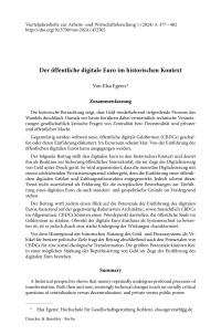 Der öffentliche digitale Euro im historischen Kontext