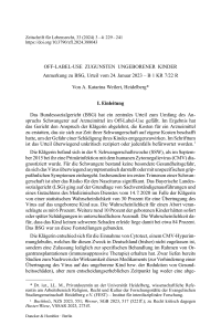 Off-Label-Use zugunsten ungeborener Kinder