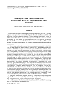 Financing the Green Transformation with a Carbon-based Wealth Tax for Climate Protection – A Proposal