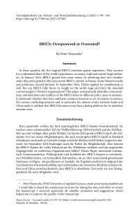 BRICS: Overpowered or Overrated?
