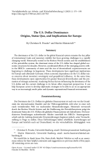 The U.S. Dollar Dominance: Origins, Status Quo, and Implications for Europe