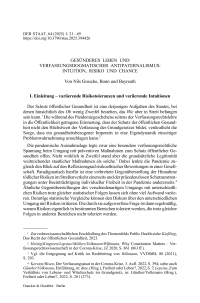 Gesünderes Leben und verfassungsdogmatischer Antipaternalismus: Intuition, Risiko und Chance