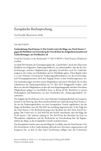 Europäische Rechtsprechung