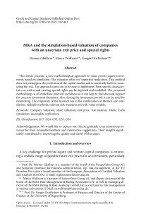 M&A and the Simulation-Based Valuation of Companies with an Uncertain Exit Price and Special Rights