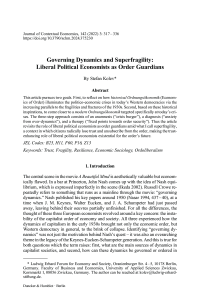 Governing Dynamics and Superfragility: Liberal Political Economists as Order Guardians