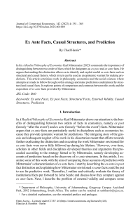 Ex Ante Facts, Causal Structures, and Prediction