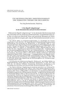 Zur rechtspolitischen Orientierungskraft der normativen Theorie der Regulierung