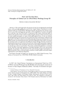 Now and Yet Not New: Principles of Global Law in UNCITRAL Working Group III