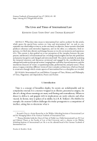 The Lives and Times of International Law