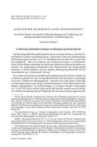 Altruistischer Rechtsschutz gegen Rüstungsexporte?