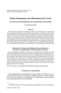 Falsche Hemmungen und Affirmationen der Gewalt