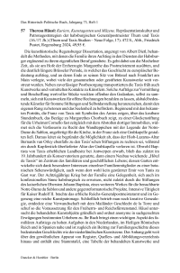 Theresa Häusl: Kuriere, Kunstagenten und Mäzene. Repräsentationskultur und Patronagestrategien der habsburgischen Generalpostmeister Thurn und Taxis (16./17. Jh.) (Thurn und Taxis Studien – Neue Folge, 17).