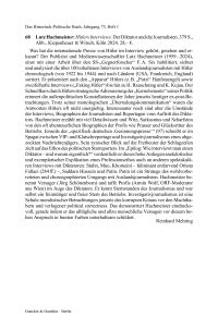 Lutz Hachmeister: Hitlers Interviews. Der Diktator und die Journalisten.