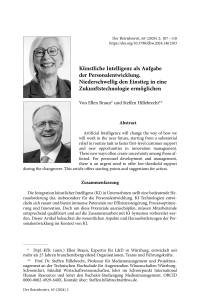 Künstliche Intelligenz als Aufgabe der Personalentwicklung. Niederschwellig den Einstieg in eine Zukunftstechnologie ermöglichen