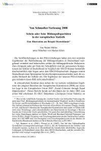 Schein oder Sein: Bildungsdisparitäten in der europäischen Statistik. Eine Illustration am Beispiel Deutschlands