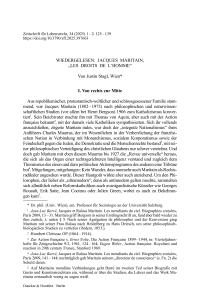 Wiedergelesen: Jacques Maritain, „Les Droits de l’Homme“