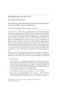 Rechtspolitisches aus den USA
