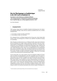 Was bei Überlegungen zu Kopfbeiträgen in der GKV noch zu bedenken ist