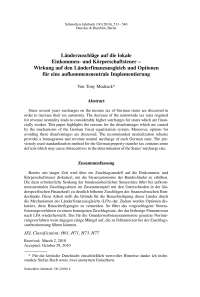 Länderzuschläge auf die lokale Einkommen- und Körperschaftsteuer – Wirkung auf den Länderfinanzausgleich und Optionen für eine aufkommensneutrale Implementierung