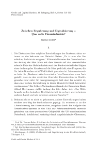 Zwischen Regulierung und Digitalisierung – Quo vadis Finanzindustrie?