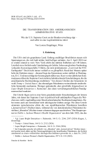 Die Transformation des amerikanischen Administrative State