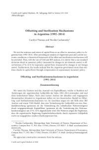 Offsetting and Sterilization Mechanisms in Argentina (1992–2014)