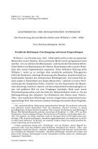 Legitimierung der monarchischen Suprematie